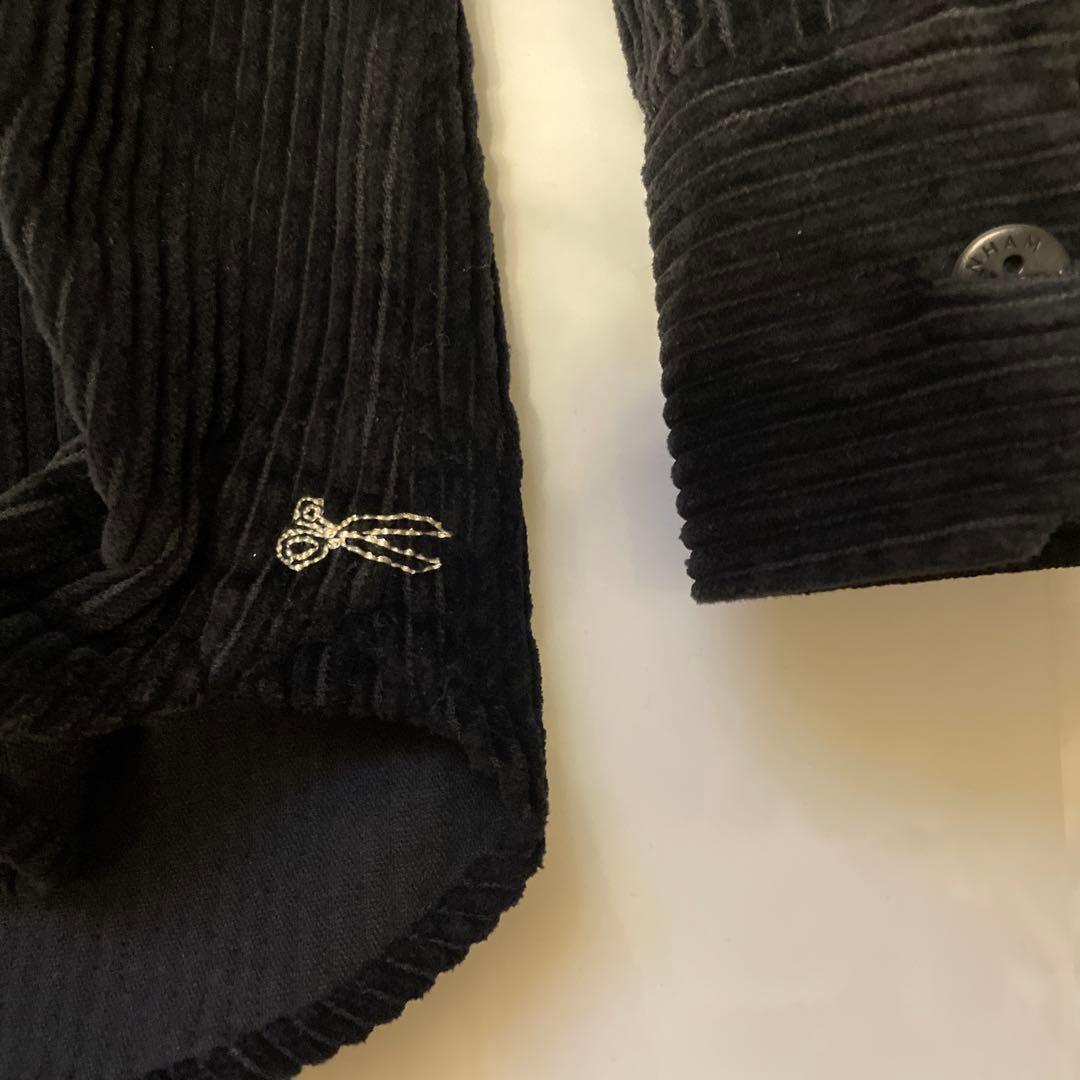 DENHAM デンハム コーデュロイ シャツ メンズ サイズL ブラック