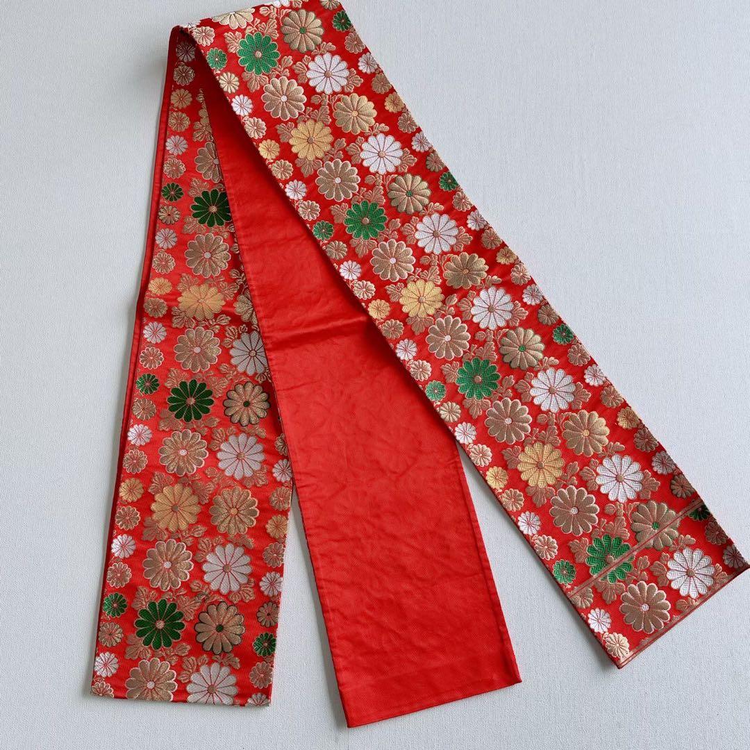 昭和レトロ　フルセット　七五三　７歳　女の子　孔雀羽　赤袋帯　簡単半衿　7083