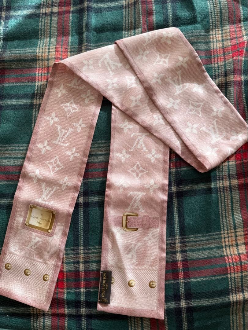 【未使用保管】ルイヴィトン バンドー ニューデニム シルクスカーフ