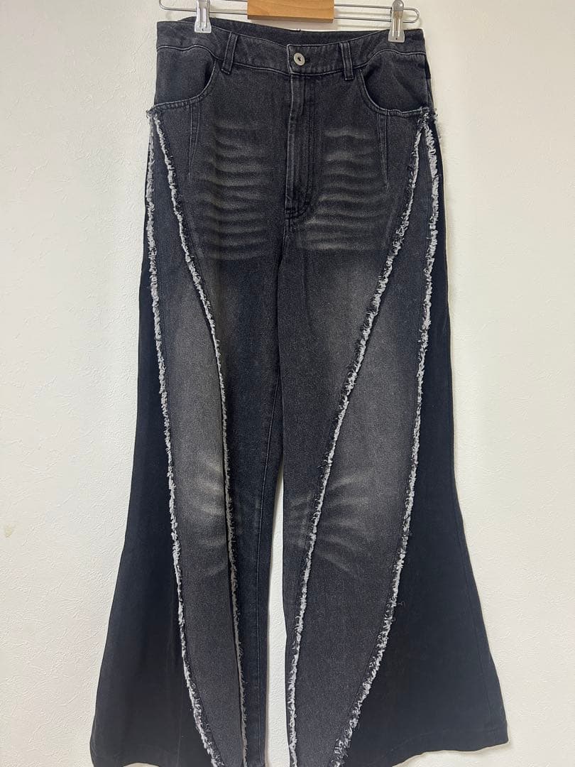 パンツ Jent Louis Bicolor Semi-Flare Denim