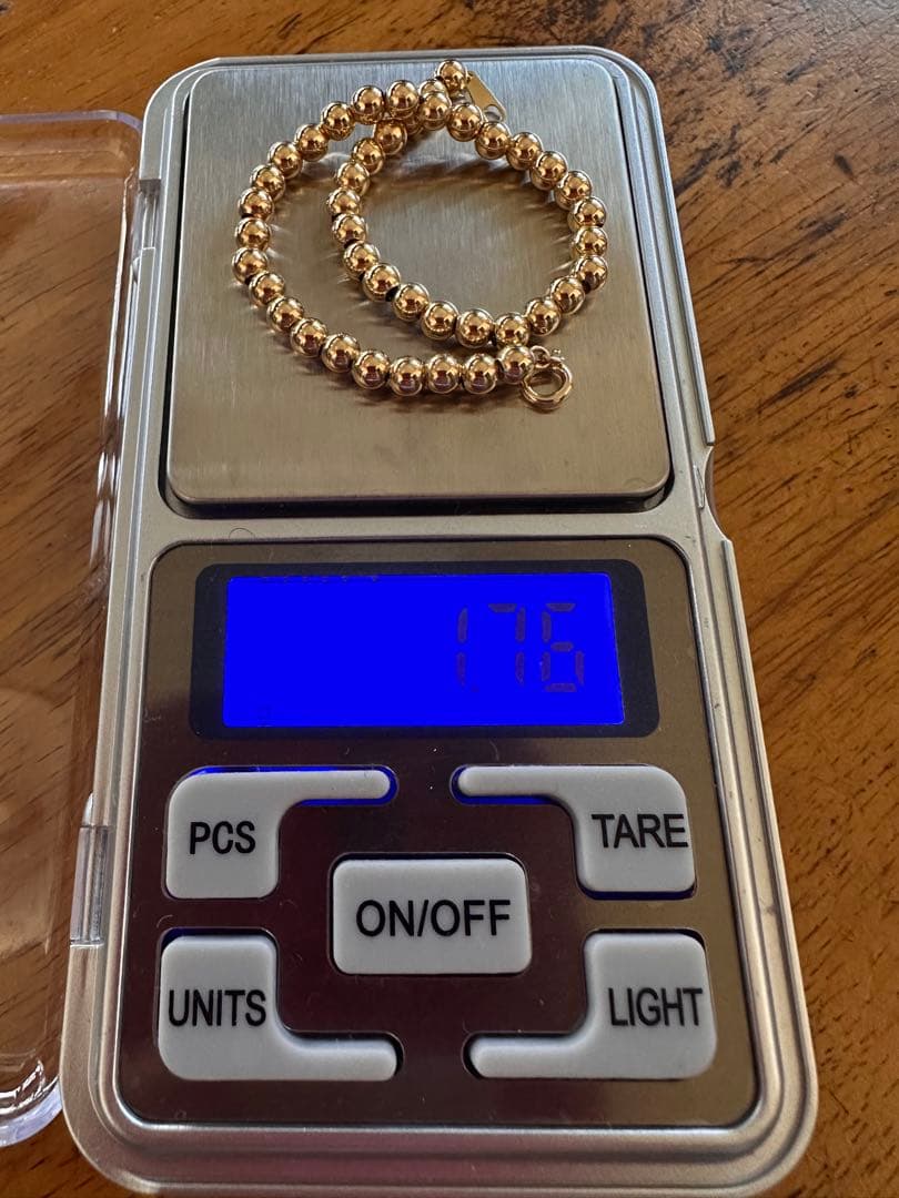 K18 イエローゴールド ボールブレスレット 17cm 1.76g