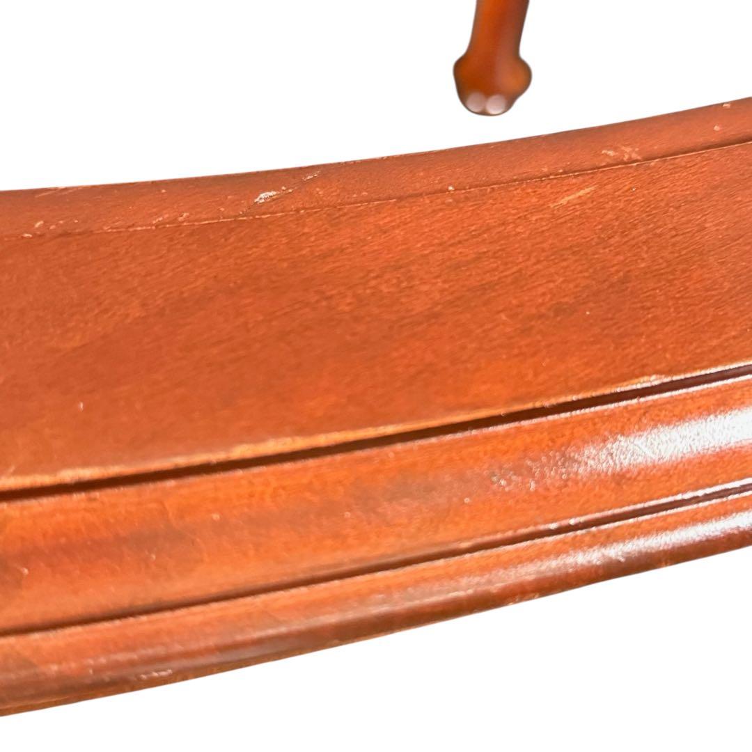 HR783 ETHAN ALLEN ガラストップテーブル　猫脚　コーヒーテーブル