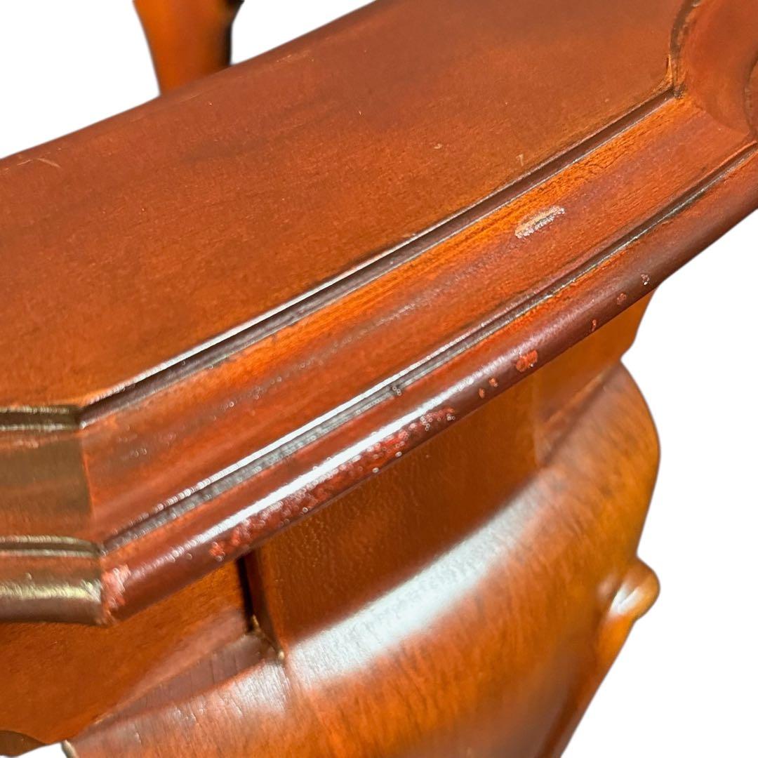 HR783 ETHAN ALLEN ガラストップテーブル　猫脚　コーヒーテーブル