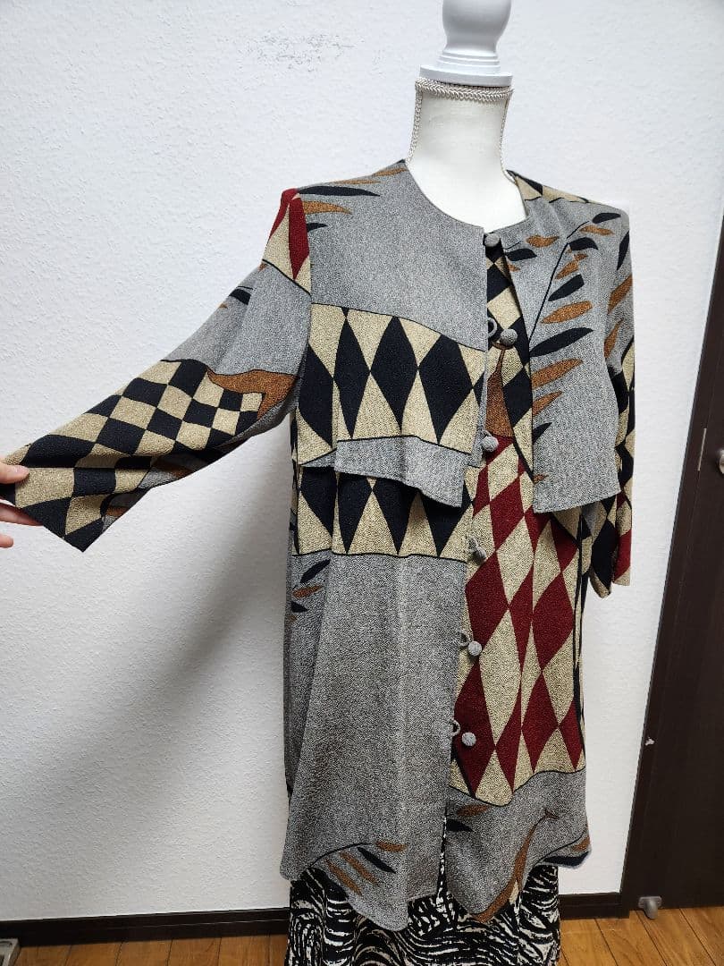 チ*コ様 詩仙堂　ダイヤ柄のアウター