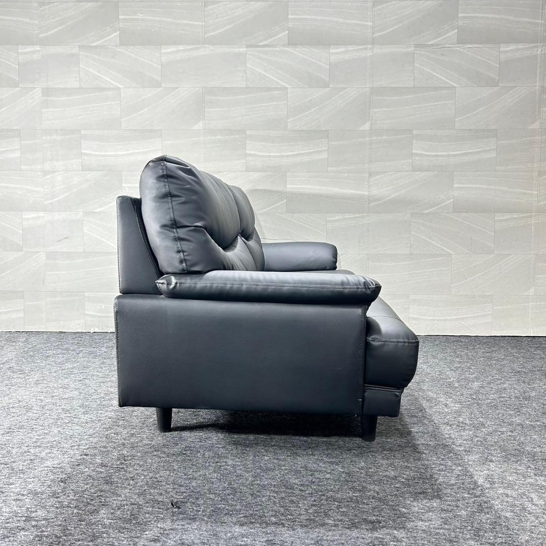 ニトリ 3人掛け ソファ 革張り キャッツ3 シンプル 家具 d5226