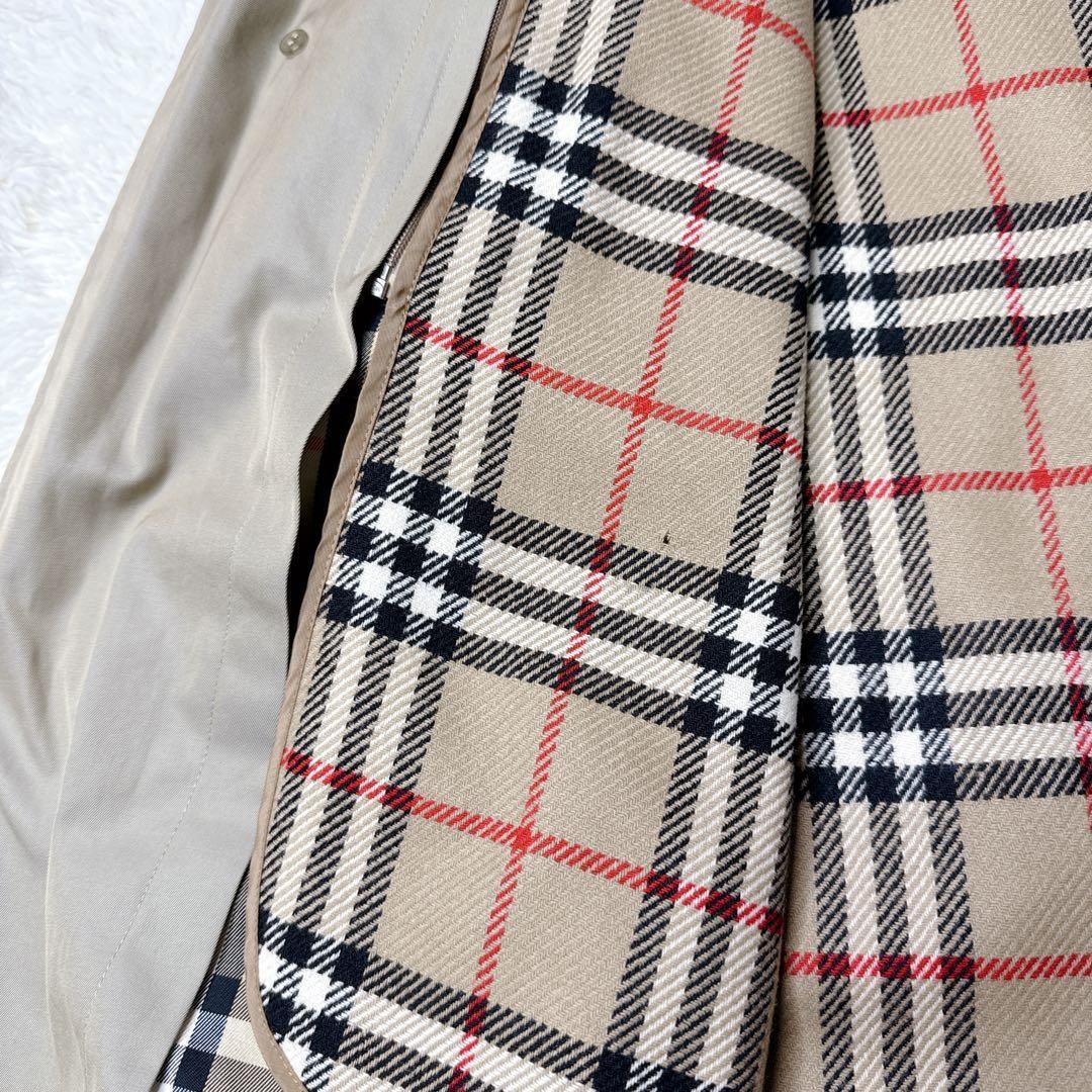 バーバリー ステンカラーコート ジップライナー ノバチェック　180 XL
