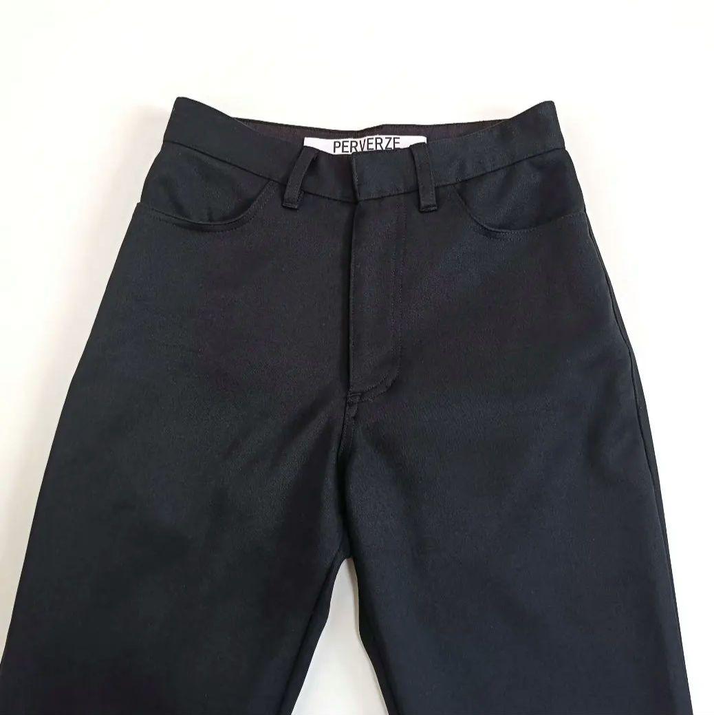 PERVERZE パーバーズ フレアパンツ ブーツカット ベルボトム S 黒