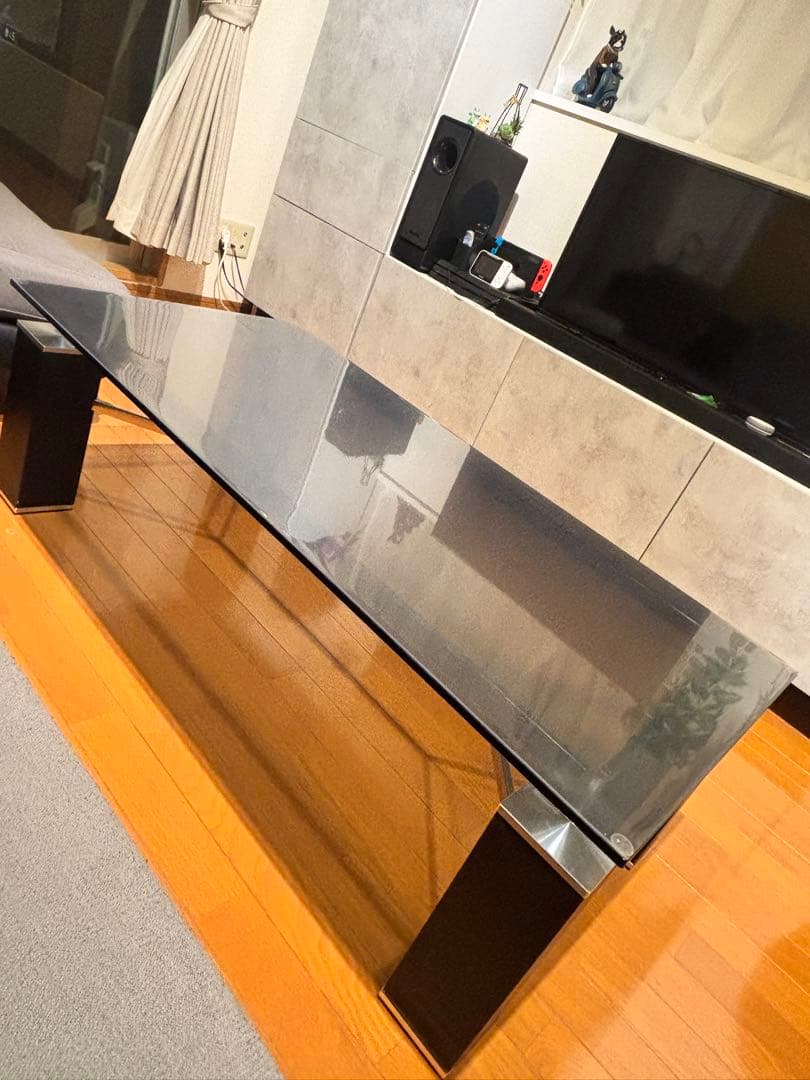 K*様 ガラス製長方形センターテーブル