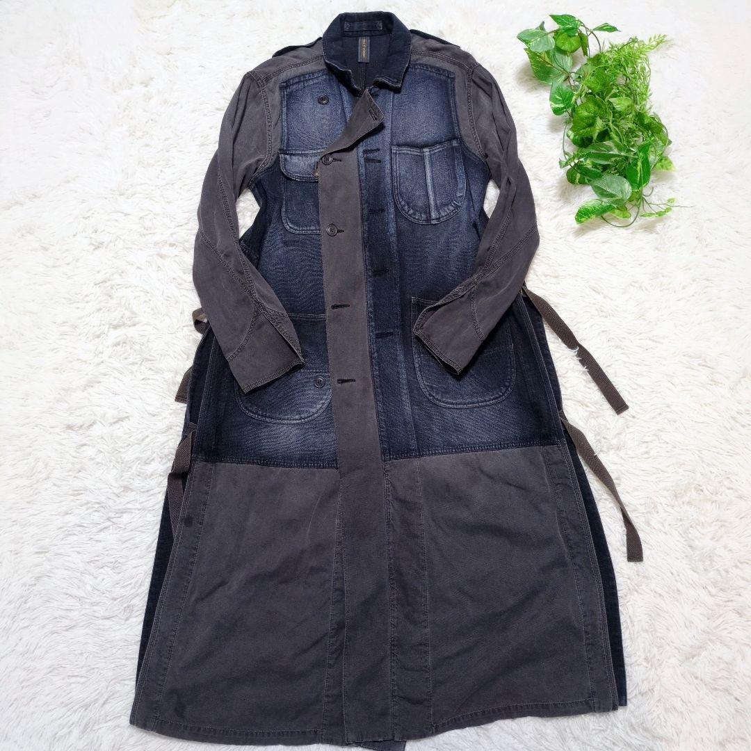 ■希少■ミハラヤスヒロ デニム 切り替え スプリングコート 変形 44