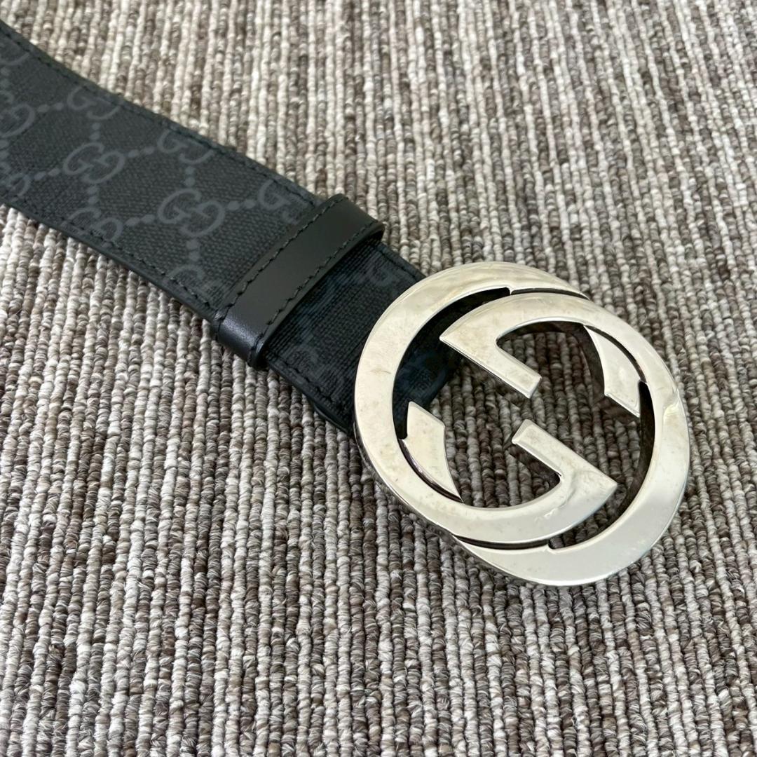 美品　GUCCI　グッチ　GGスプリット　インターロッキング　ベルト