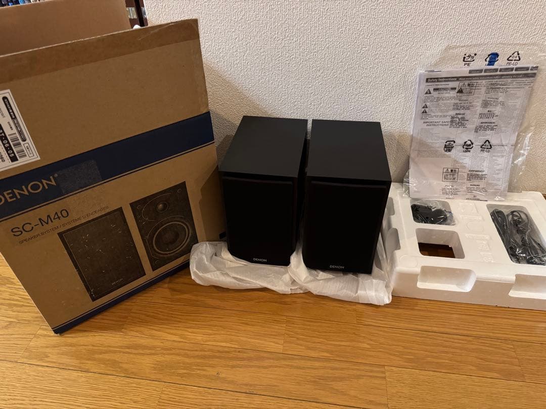美品DENON スピーカー ブラックSC-M40ペア　箱付き