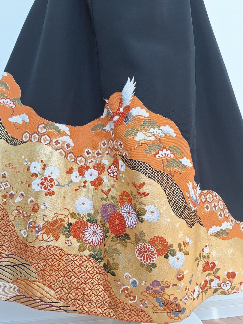 着物リメイクワンピース3685