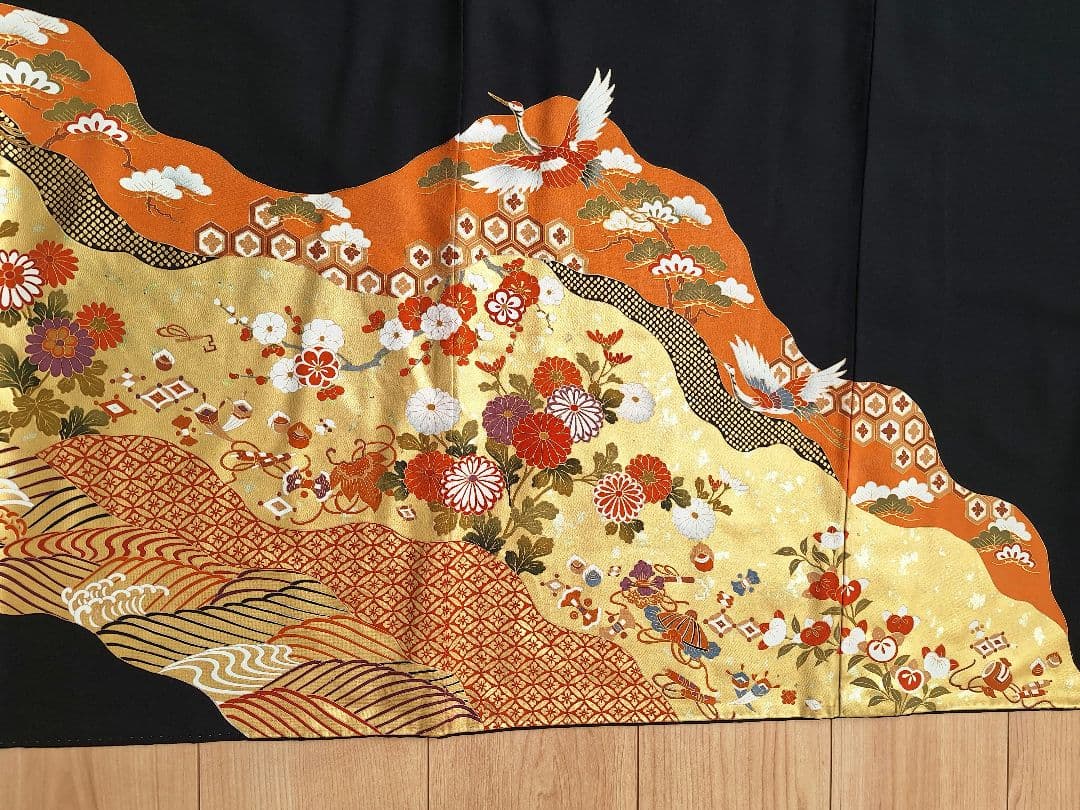 着物リメイクワンピース3685