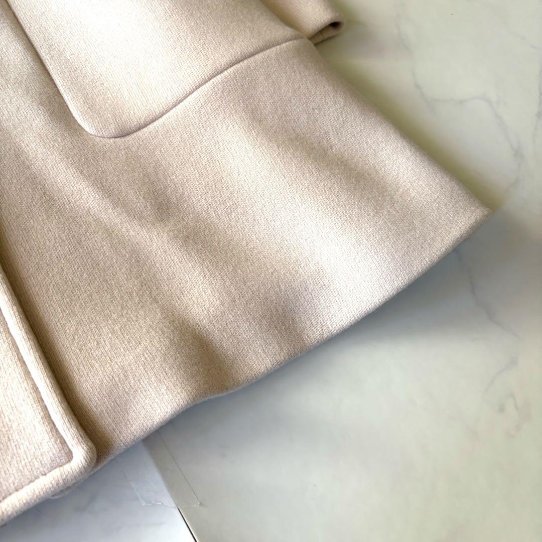 現行モデル✨大きめサイズ46　マックスマーラ　ファーコート　ミドル丈　ベージュ