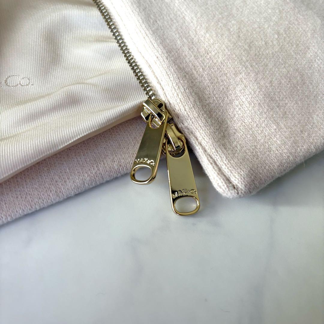 現行モデル✨大きめサイズ46　マックスマーラ　ファーコート　ミドル丈　ベージュ