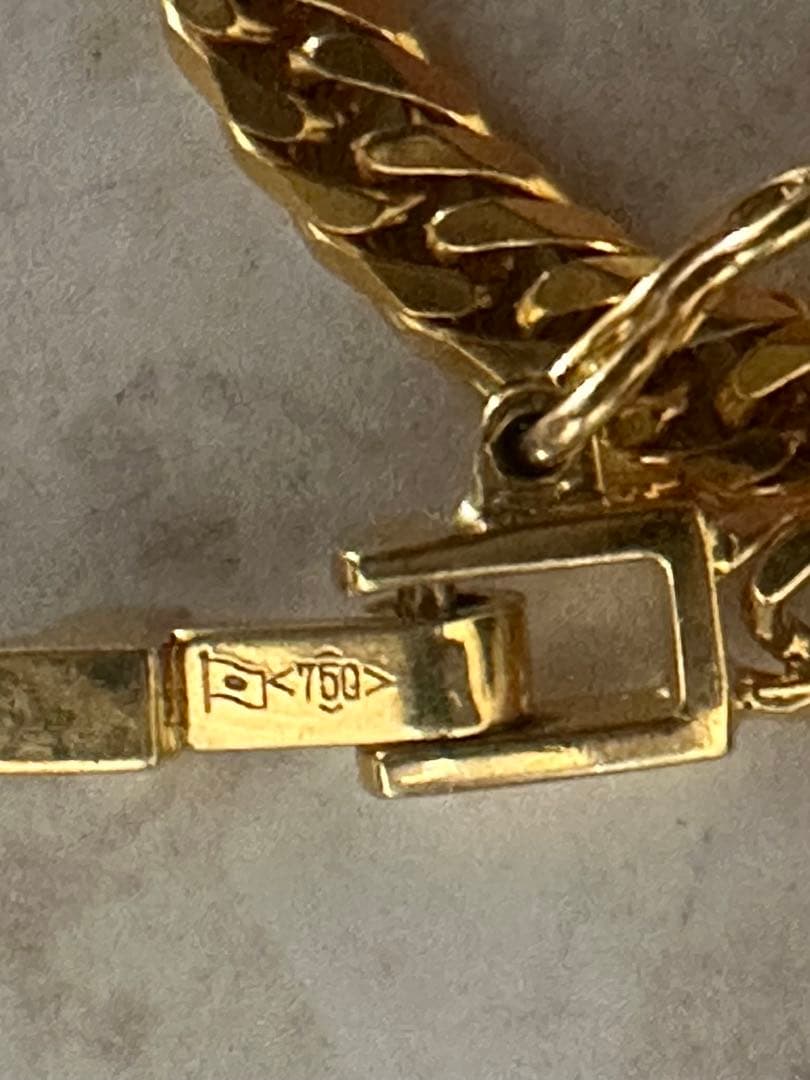 【18金】K18 喜平キヘイ6面ダブル希少アンクレット