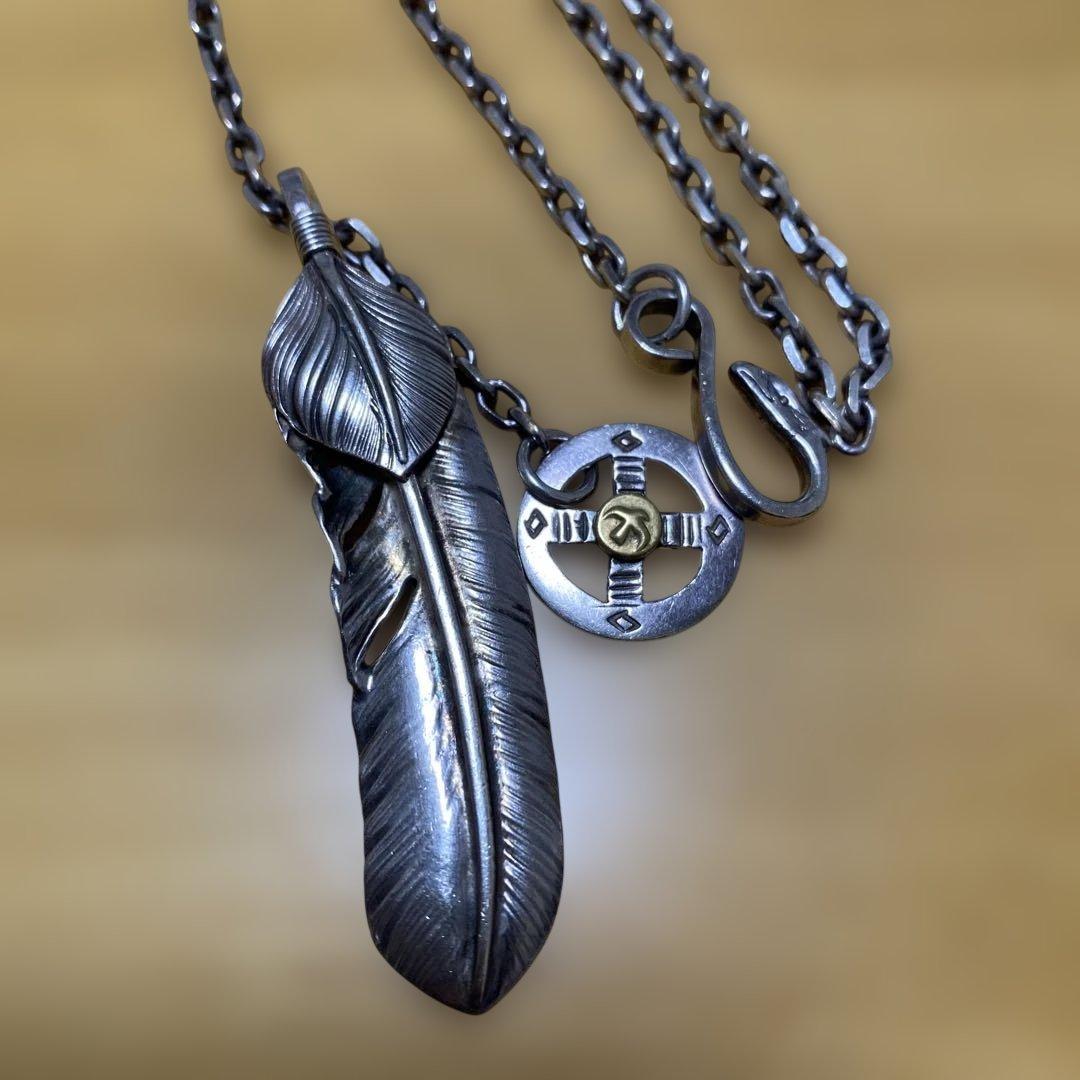 goro's ゴローズ 金メタル付きホイール イーグルフック フェザー右向き