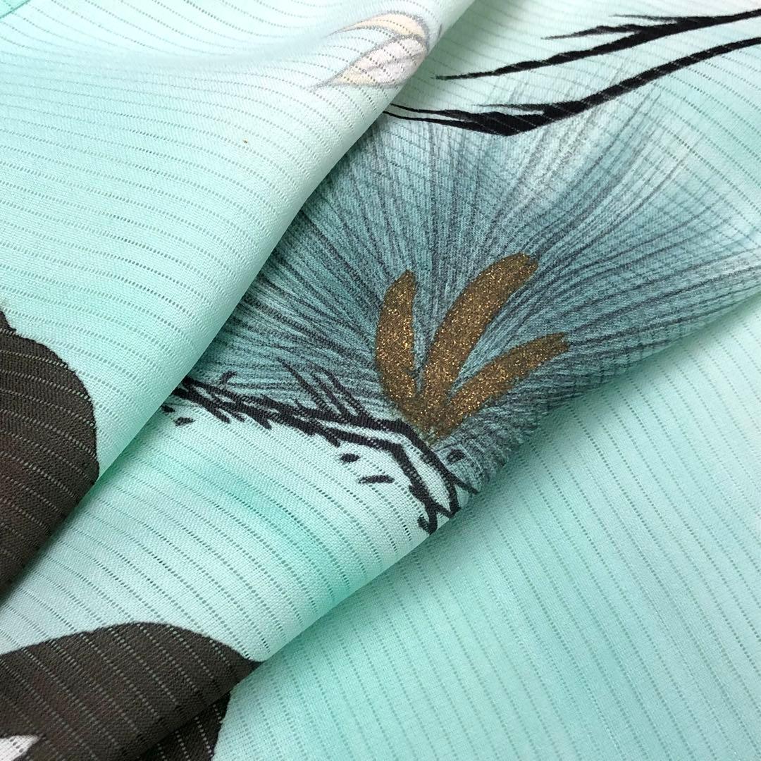 子供着物 お宮参り 夏物 絽 七五三 3歳 祝着 鶴 遠山に城 CK-7362