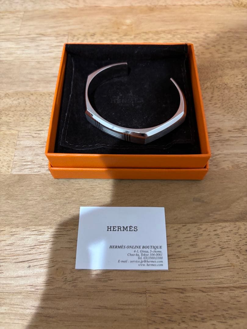 HERMES エルメス シルバー　バングル　ツールボックス　T4