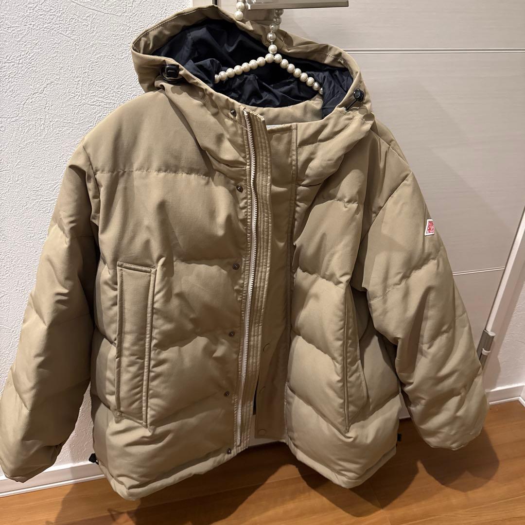 DANTON フードダウンジャケット ベージュ　フリークスストア　s