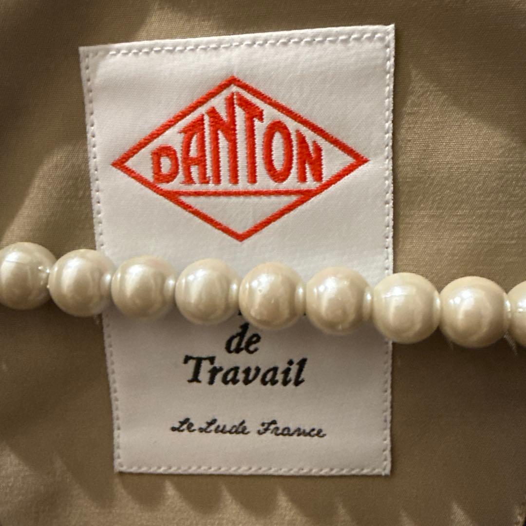 DANTON フードダウンジャケット ベージュ　フリークスストア　s