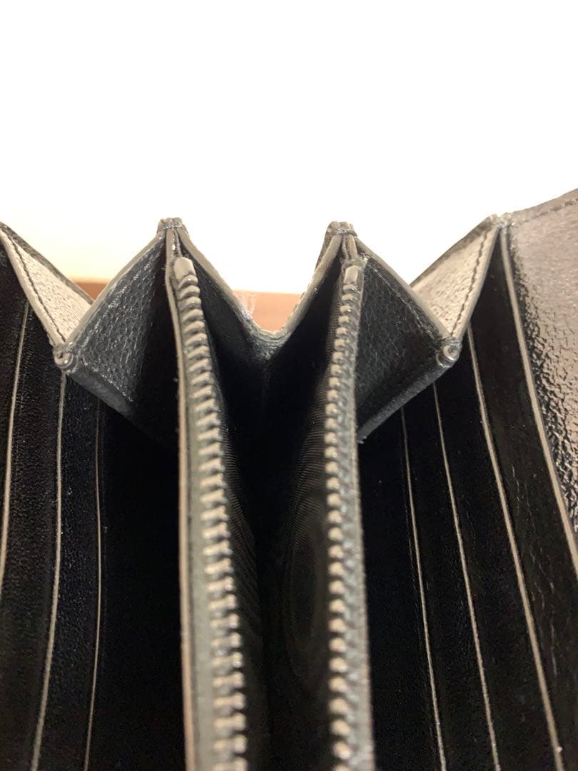 サンローランパリ レザー ロングウォレット 長財布 ブラック 414567