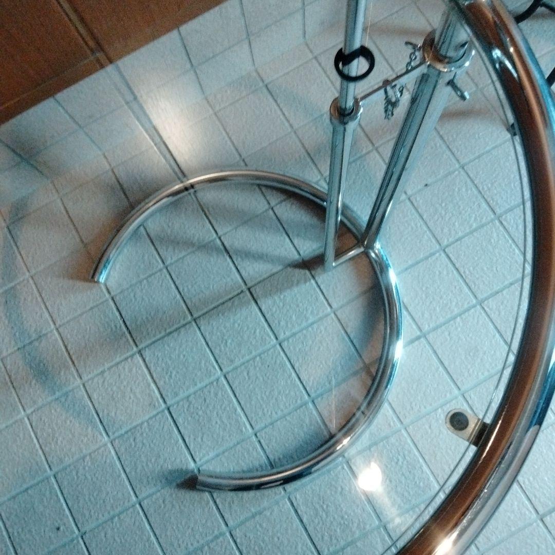 7段階高さ調節☆ガラステーブル☆デザイナーズ☆