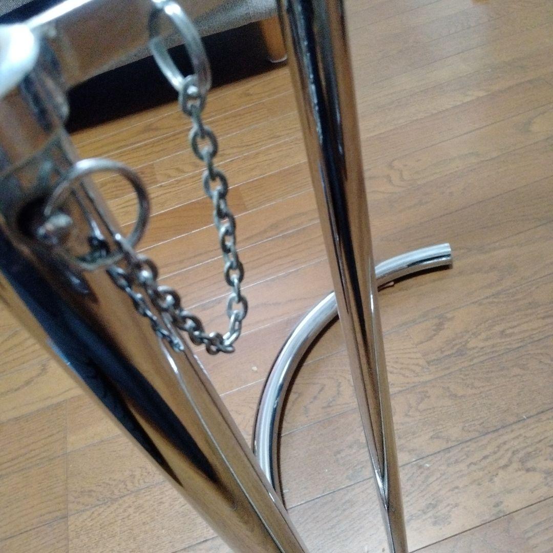 7段階高さ調節☆ガラステーブル☆デザイナーズ☆