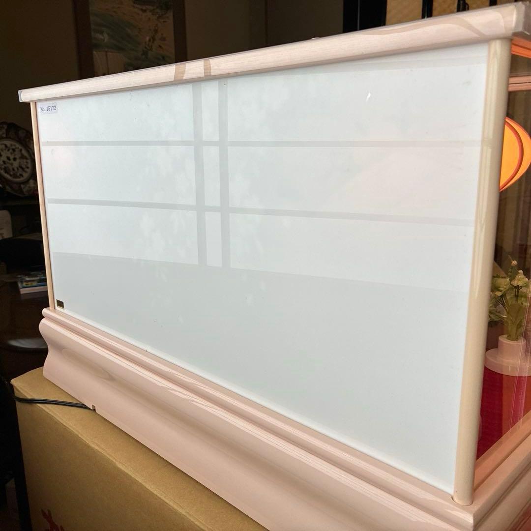 雛人形　アクリルケース　木枠ピンク（※2月9日削除予定）