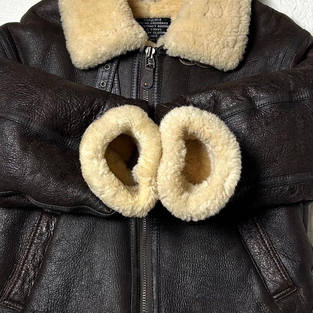 美品✨ リアルレザームートン B-3 ジャケット レザーボンバージャケット