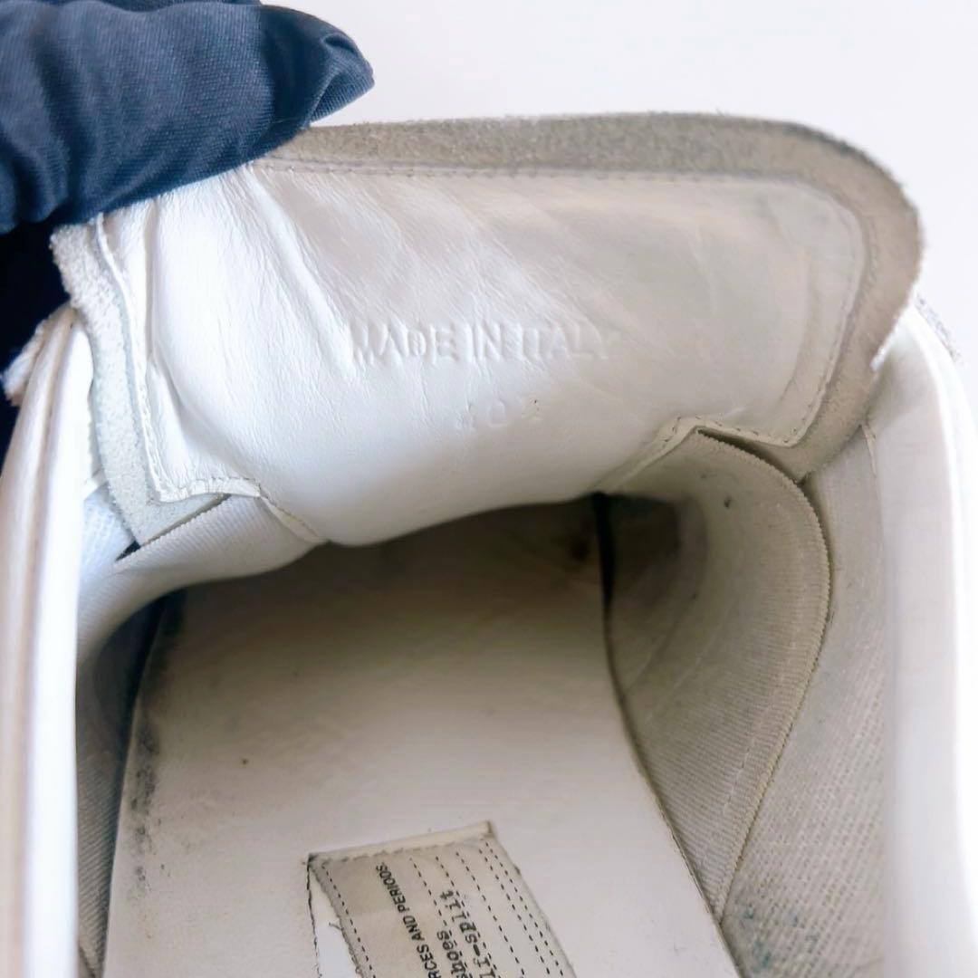 【メゾンマルジェラ】レザースニーカー (40.5 サイズ)