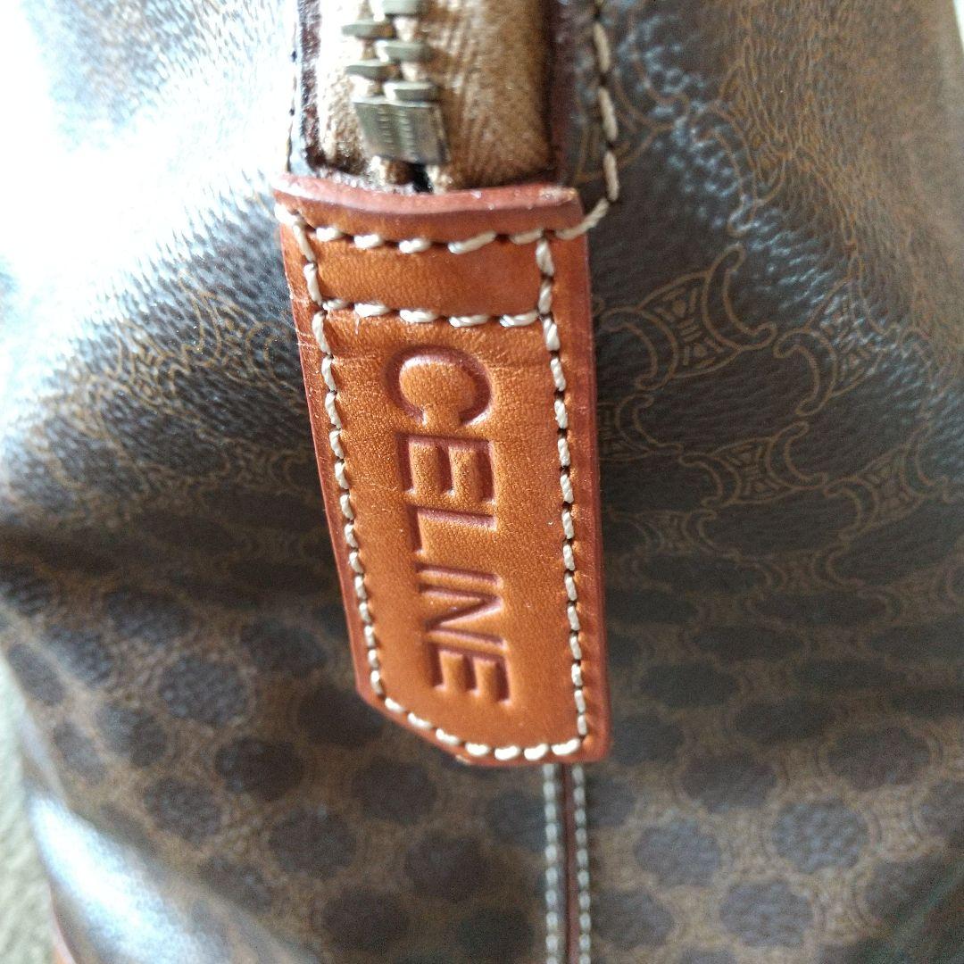 セリーヌマカダム柄 ボストンバッグ ブラウン