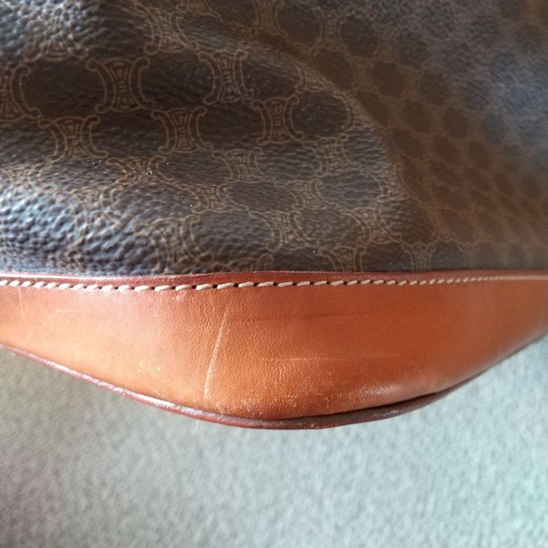 セリーヌマカダム柄 ボストンバッグ ブラウン