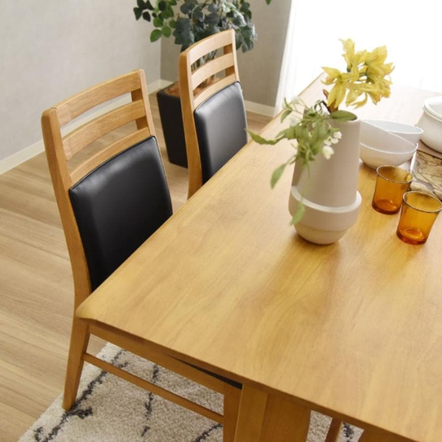 CD DC CB 8脚　ダイニングチェア　ナチュラル＊ブラック