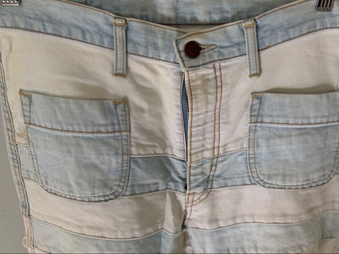 KINKY JEANS ツギハギストライプデニム