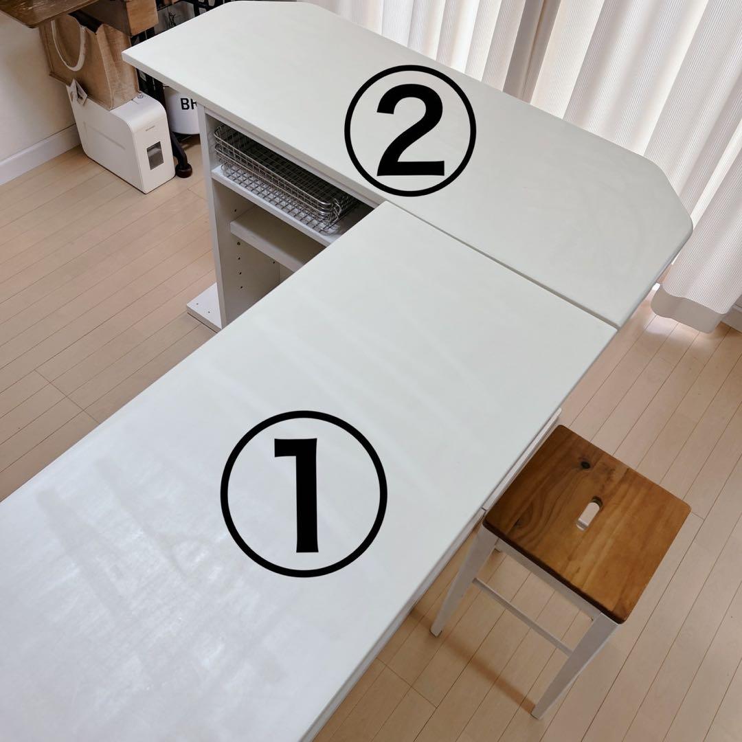 【バードさま専用】⭐️マツダ家具　L字カウンター　バーカウンター　シンプル　①