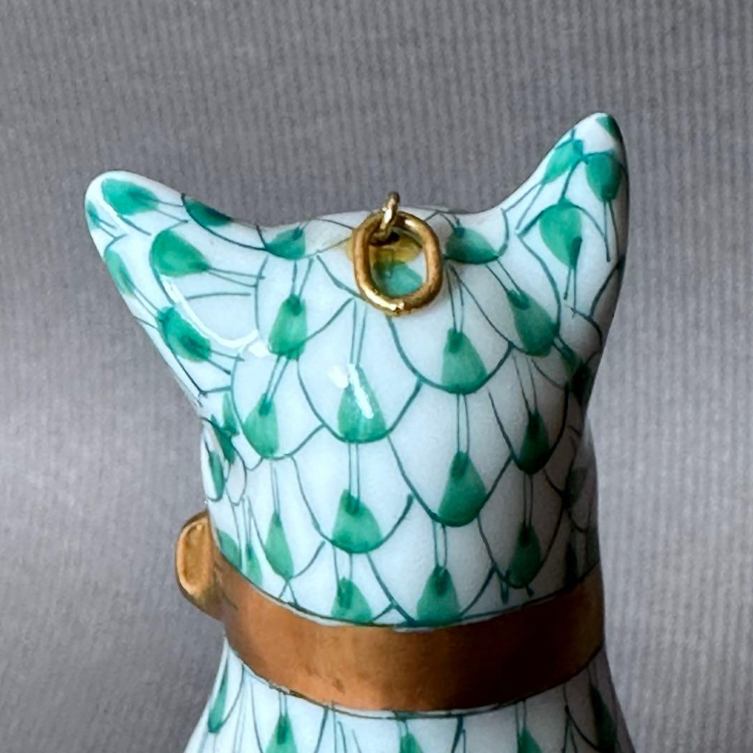 希少FIRST EDITION 初回生産　Herend フィギュリン　猫　置物