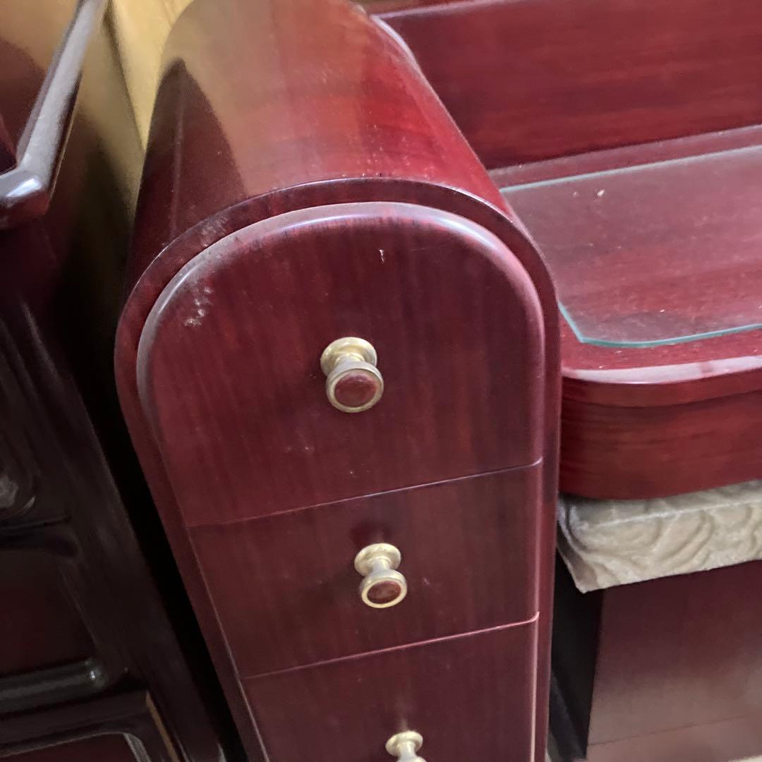 ヴィンテージ ドレッサー 丸型鏡付き