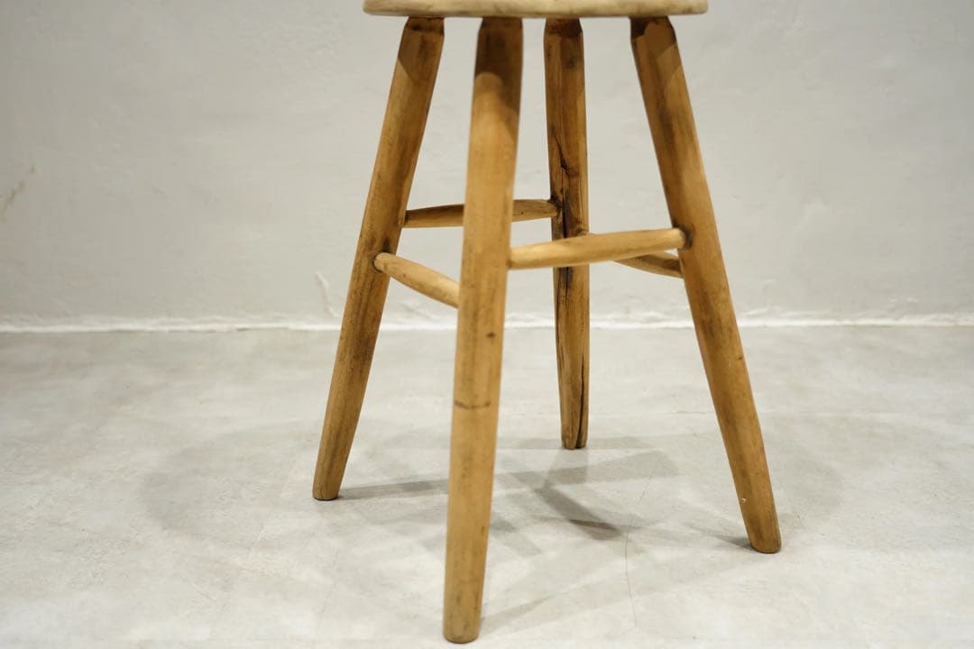 木製スツール　丸椅子　アンティーク　ビンテージ　昭和レトロ
