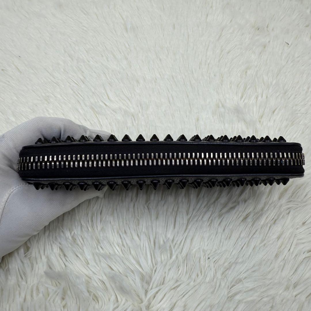 ✨極美品✨ ルブタン 長財布 パネトーネ ラウンドジップ　ブラック　レザー