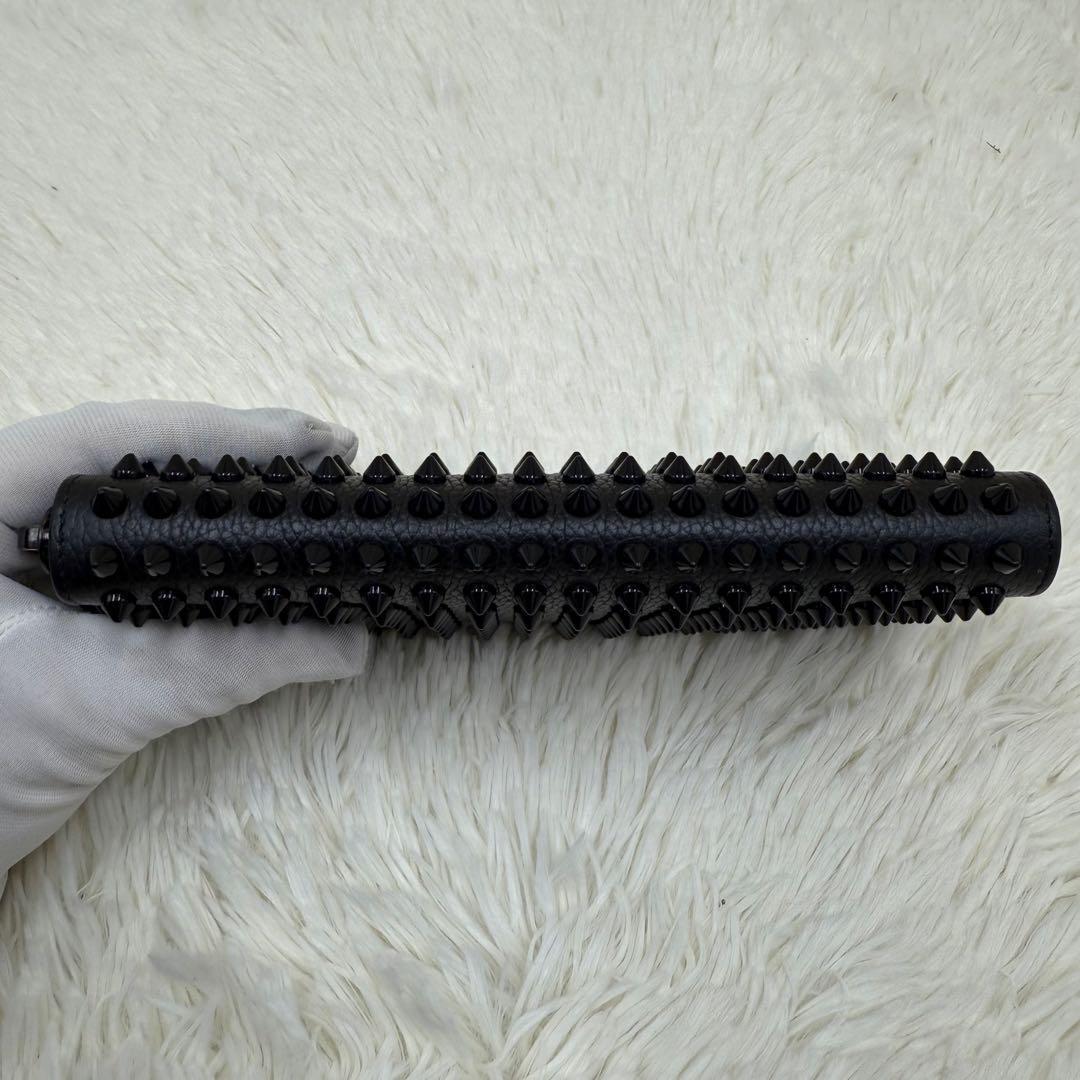 ✨極美品✨ ルブタン 長財布 パネトーネ ラウンドジップ　ブラック　レザー