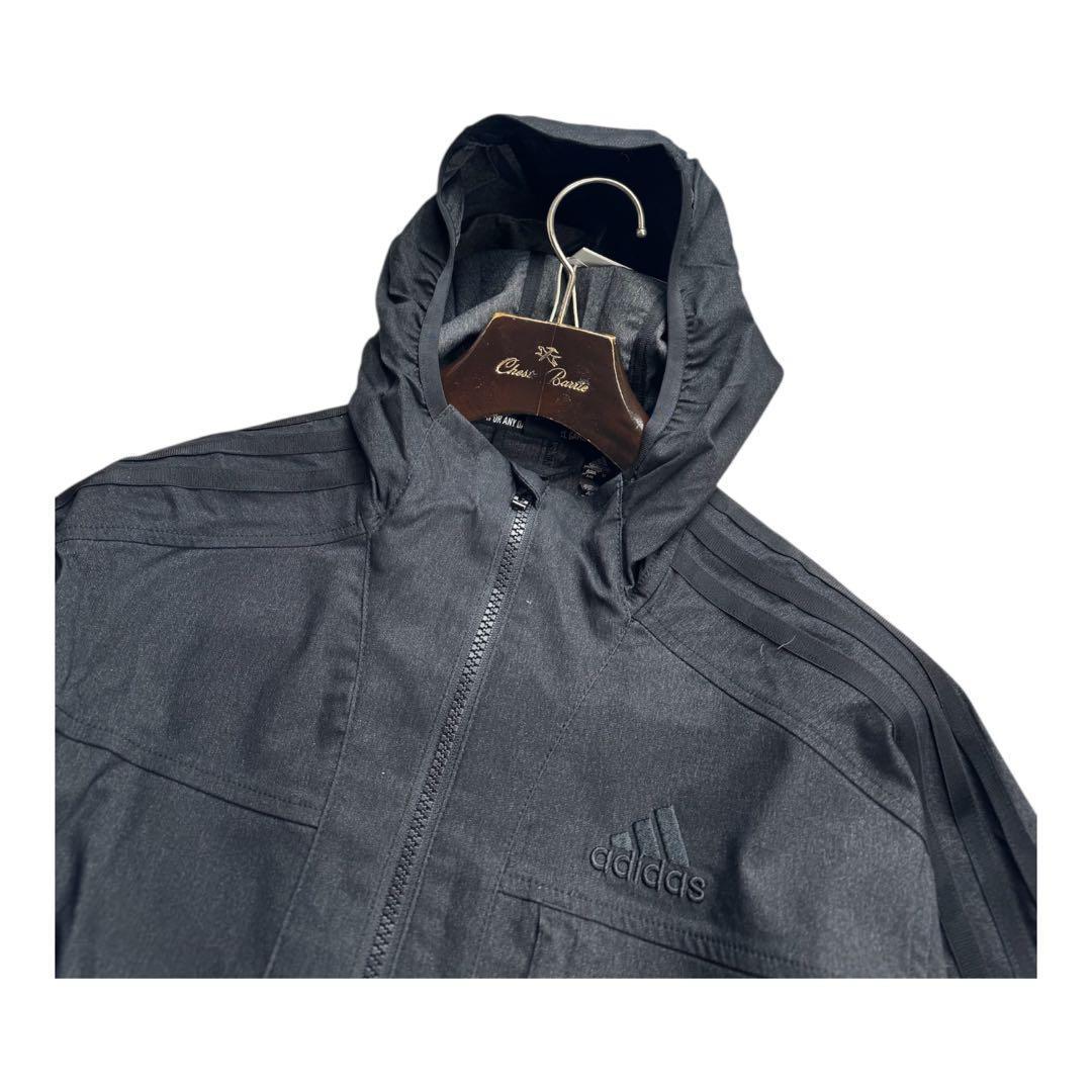 E新品 2XLアディダス adidasデニム風 ウーブン セットアップ 上下 黒