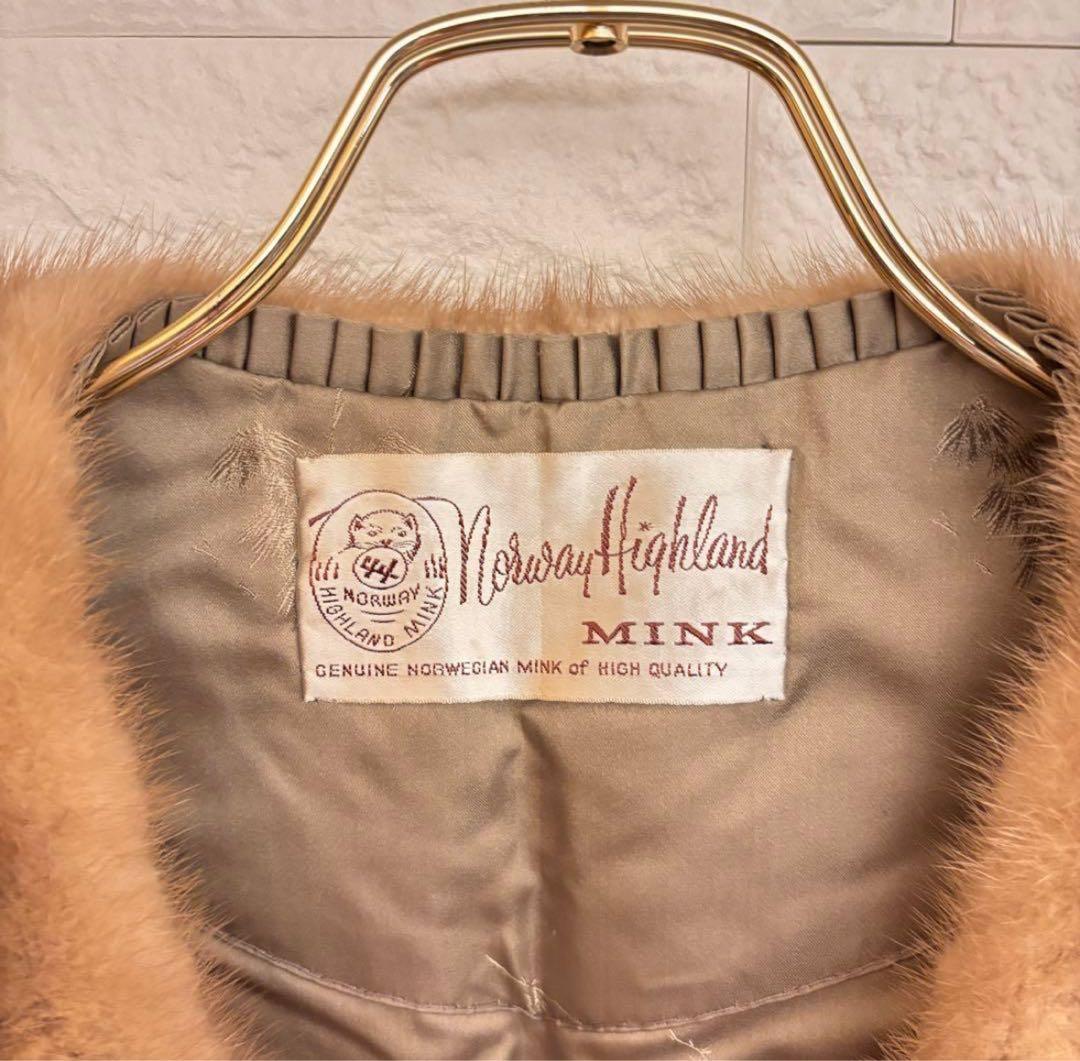 美品 ノルウェーハイランド ミンクショール フォーマル 結婚式 パーティ 成人式
