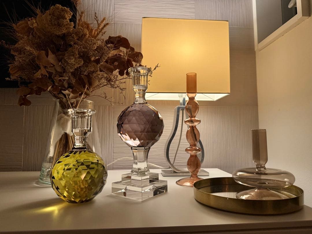 「未使用」ボーコンセプトBoconcept/ガラスキャンドルスタンド