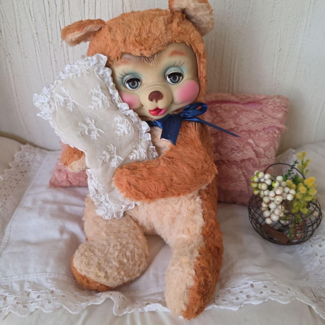 アンティーク　ヴィンテージ　テディベア　ベビーナーサリー　プーティー　ラバー