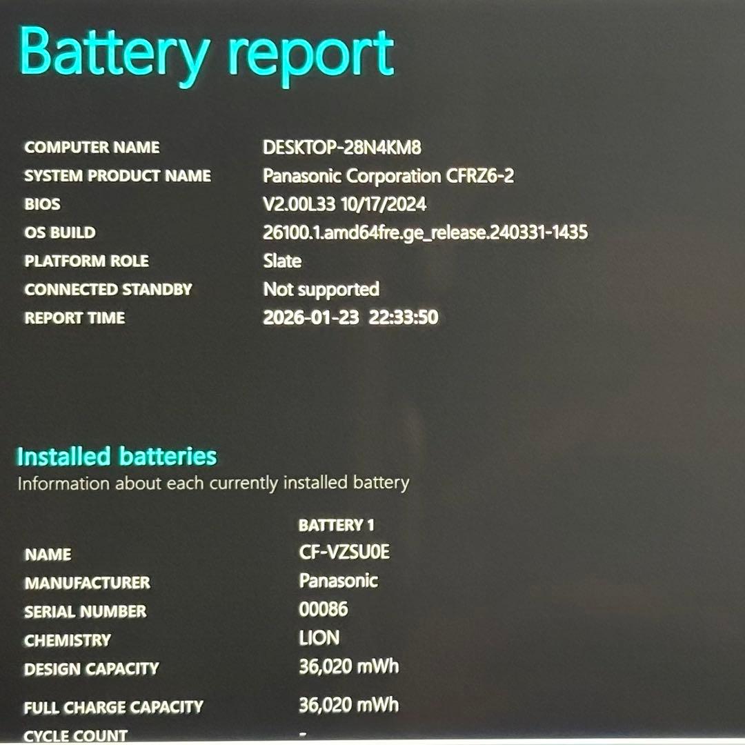 最軽量744gノートパソコン✨レッツノートRZ6メモリ８GB、Windows11