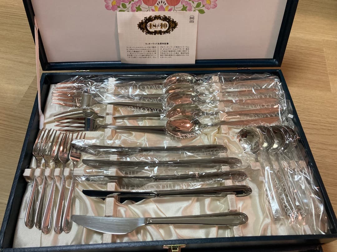 ラッキーウッド　カトラリー　マリエッタ　ディナーセット　40本セット　一部使用