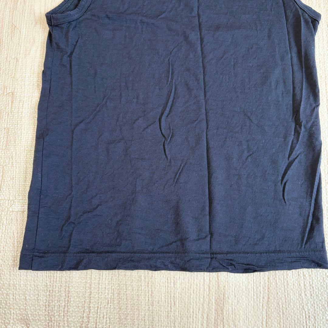 サイズS 山と道 メリノウール ノースリーブカットソー ダークネイビー