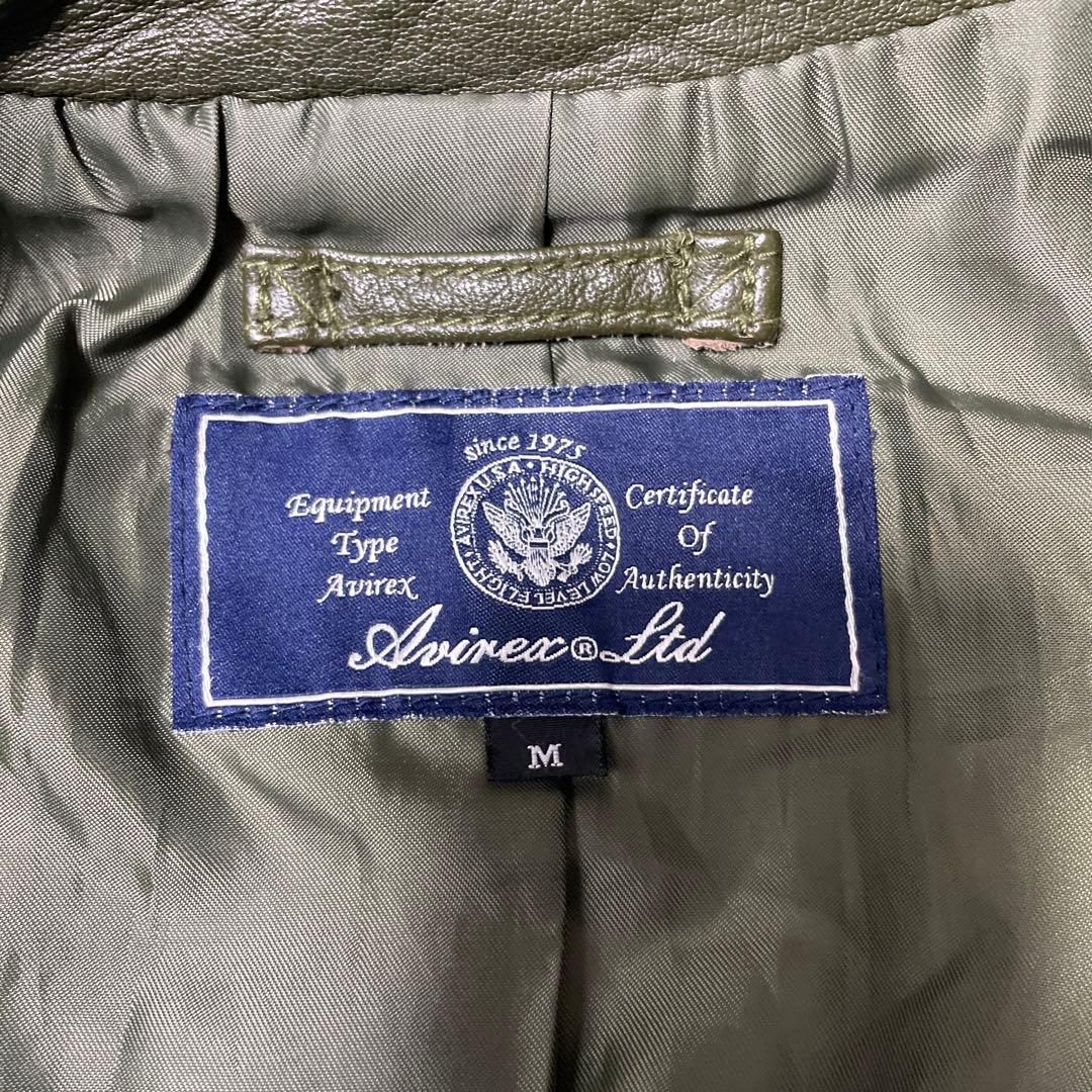 AVIREX バッファローレザー　ライダースジャケット　サイズM