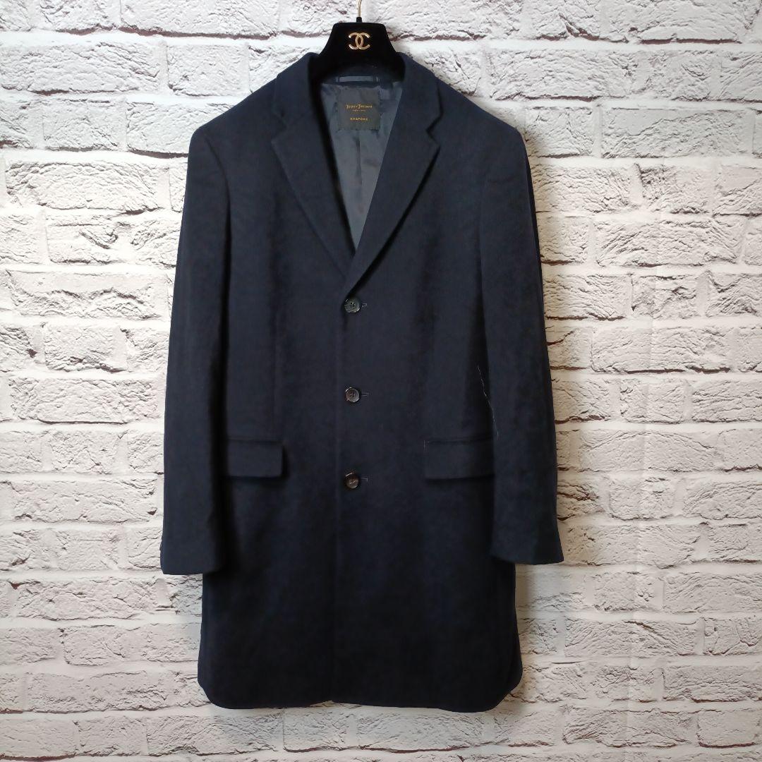 極美品■HICKEY FREEMAN ウール チェスターコート ブラック